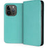 Turquoise Blue Solid iPhone 14 Pro Folio Case