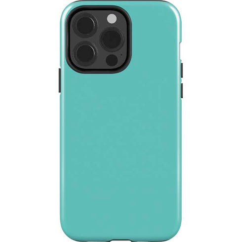 Turquoise Blue Solid iPhone 14 Pro Impact Case