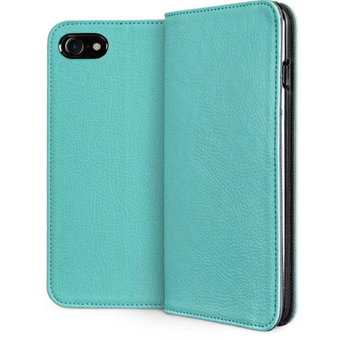 Turquoise Blue Solid iPhone SE (2nd & 3rd Gen) Folio Case