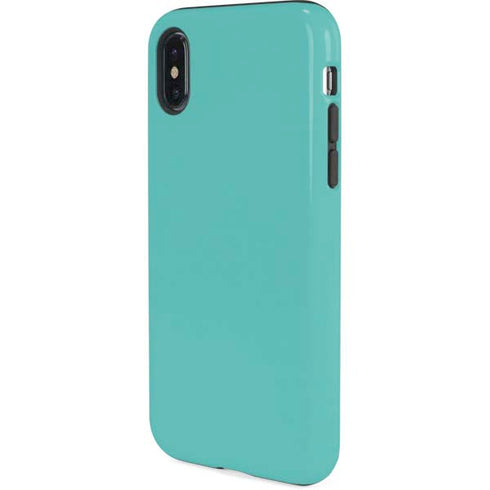Turquoise Blue Solid iPhone XS Pro Case