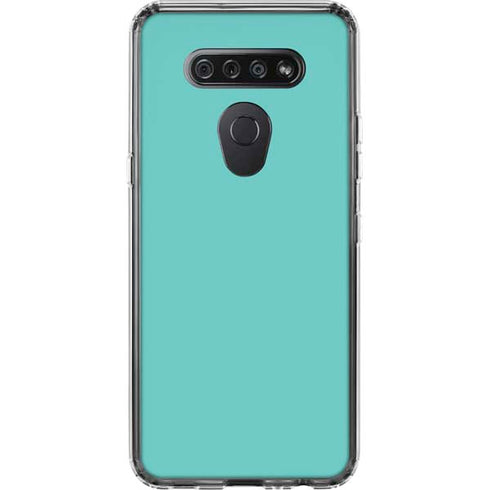 Turquoise LG K51/Q51 Clear Case