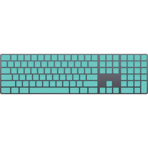 Turquoise Blue Solid Magic Keyboard with Numeric Keypad Skin