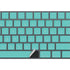 Turquoise Blue Solid Magic Keyboard with Numeric Keypad Skin