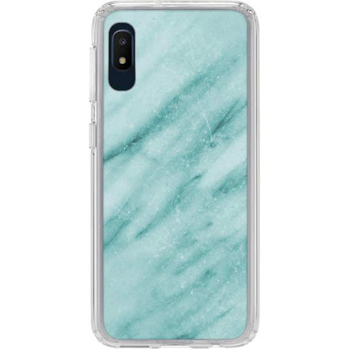 Turquoise Marble Galaxy A10e Clear Case