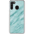 Turquoise Marble Galaxy A21 Clear Case