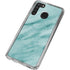 Turquoise Marble Galaxy A21 Clear Case