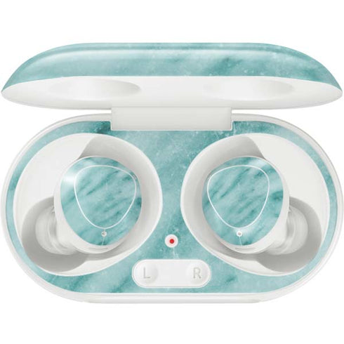 Turquoise Marble Galaxy Buds Plus Skin