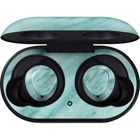 Turquoise Marble Galaxy Buds Skin