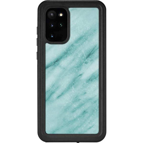 Turquoise Marble Galaxy S20 Plus Waterproof Case