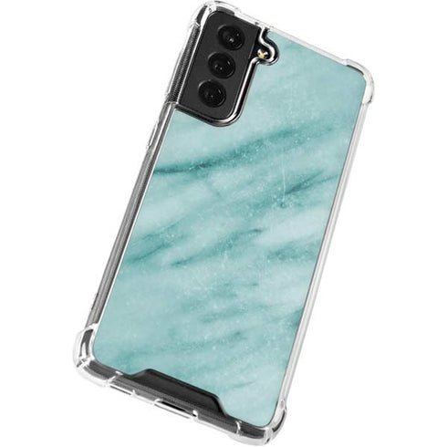 Turquoise Marble Galaxy S21 FE Clear Case