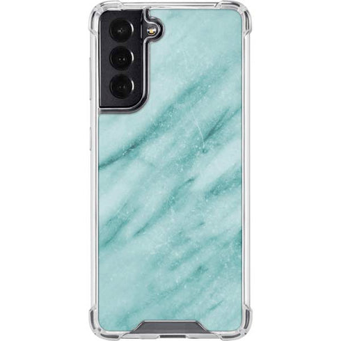 Turquoise Marble Galaxy S22 Clear Case