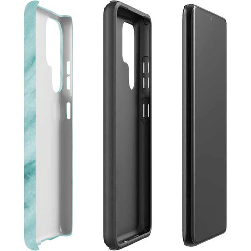 Turquoise Marble Galaxy S22 Ultra Pro Case