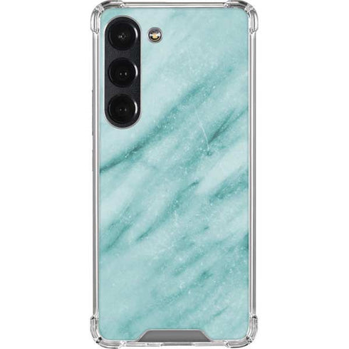 Turquoise Marble Galaxy S23 Clear Case
