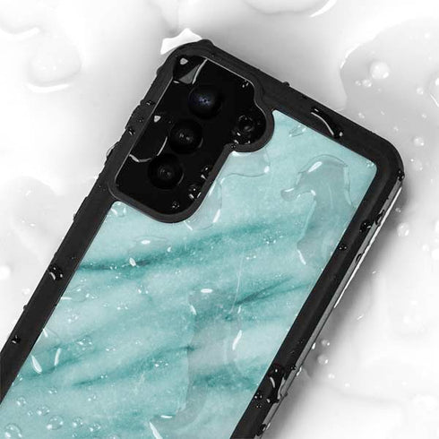 Turquoise Marble Galaxy S23 Waterproof Case