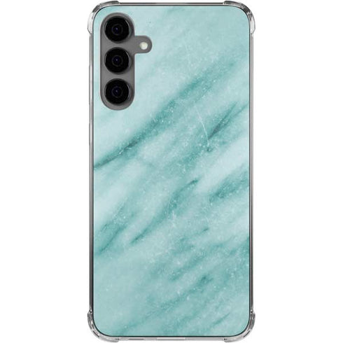 Turquoise Marble Galaxy S24 Plus Clear Case