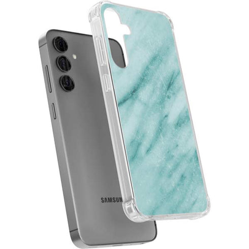 Turquoise Marble Galaxy S24 Plus Clear Case