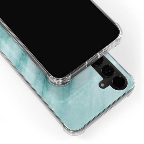 Turquoise Marble Galaxy S24 Plus Clear Case