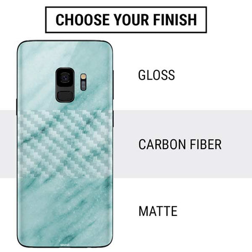 Turquoise Marble Galaxy S9 Skin