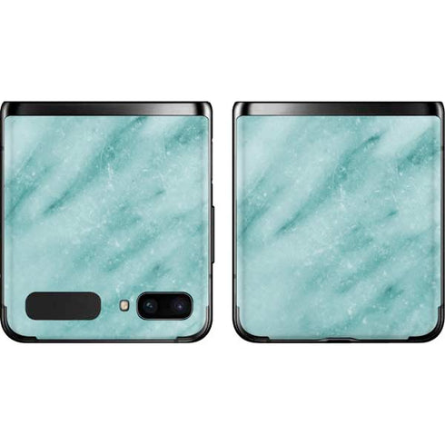 Turquoise Marble Galaxy Z Flip Skin