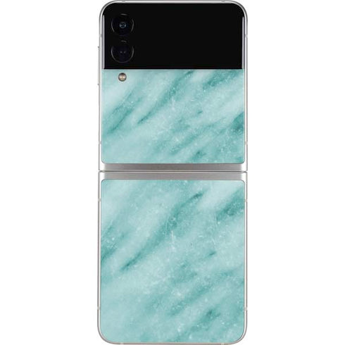 Turquoise Marble Galaxy Z Flip3 5G Skin