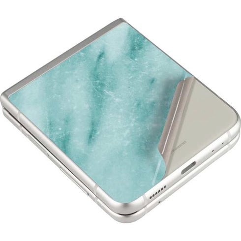 Turquoise Marble Galaxy Z Flip3 5G Skin
