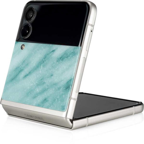 Turquoise Marble Galaxy Z Flip3 5G Skin