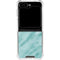 Turquoise Marble Galaxy Z Flip5 5G Clear Case
