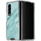 Turquoise Marble Galaxy Z Fold4 5G Clear Case