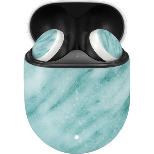 Turquoise Marble Google Pixel Buds Skin