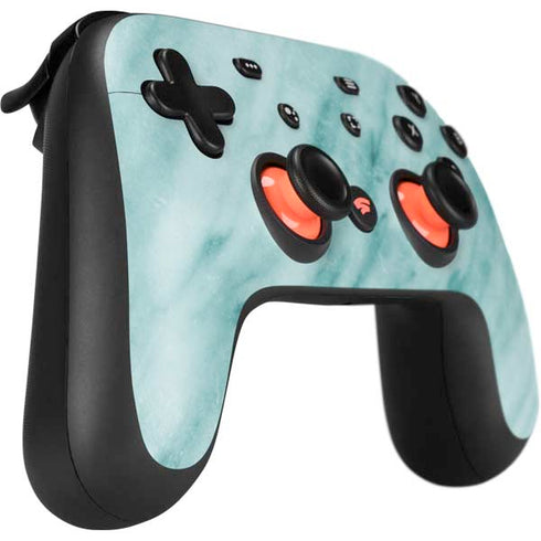 Turquoise Marble Google Stadia Controller Skin