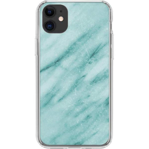 Turquoise Marble iPhone 11 Clear Case