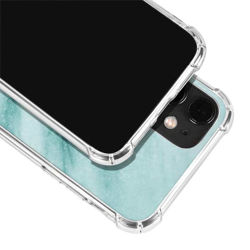 Turquoise Marble iPhone 12 Clear Case