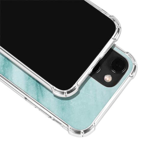 Turquoise Marble iPhone 13 Clear Case