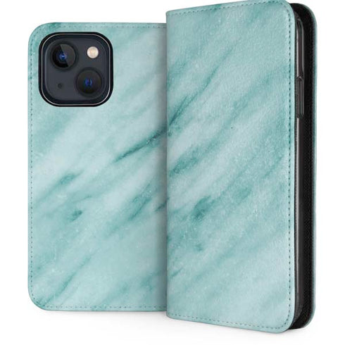 Turquoise Marble iPhone 13 Folio Case