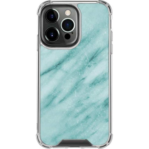 Turquoise Marble iPhone 13 Pro Clear Case
