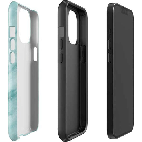 Turquoise Marble iPhone 13 Pro Max Impact Case