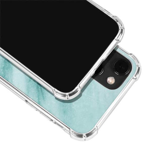 Turquoise Marble iPhone 14 Plus Clear Case