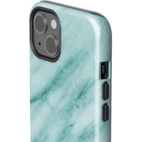 Turquoise Marble iPhone 14 Impact Case
