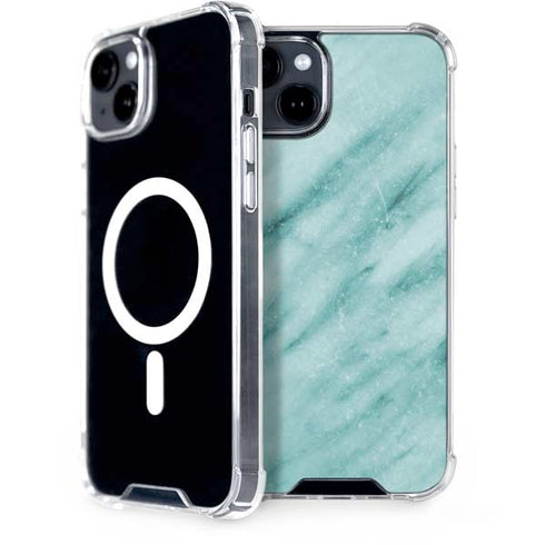 Turquoise Marble iPhone 15 Plus MagSafe Case