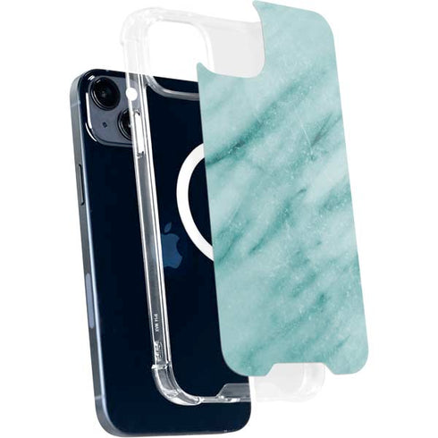 Turquoise Marble iPhone 14 Plus MagSafe Case