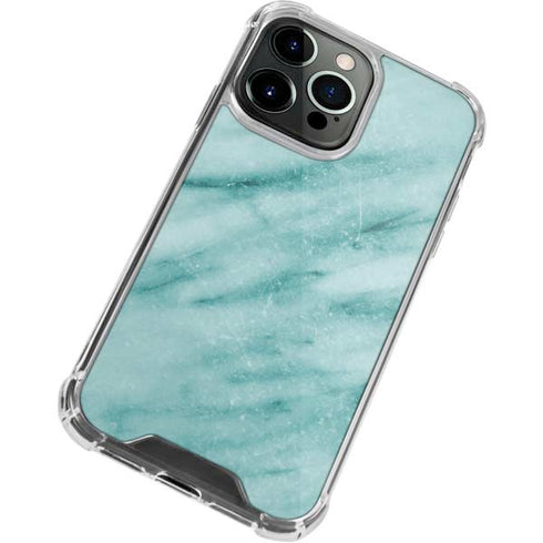 Turquoise Marble iPhone 15 Pro Clear Case