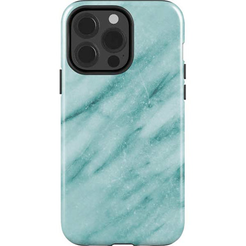 Turquoise Marble iPhone 15 Pro Impact Case