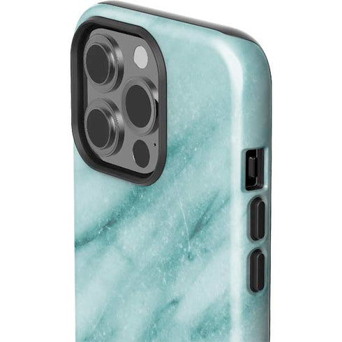 Turquoise Marble iPhone 14 Pro Impact Case