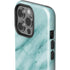 Turquoise Marble iPhone 14 Pro Impact Case