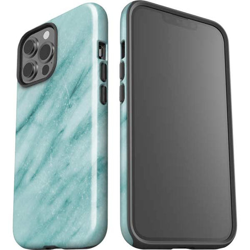 Turquoise Marble iPhone 15 Pro Max Impact Case