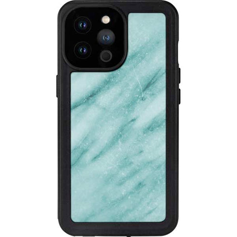 Turquoise Marble iPhone 14 Pro Max Waterproof Case