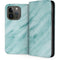 Turquoise Marble iPhone 15 Pro Folio Case