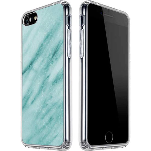 Turquoise Marble iPhone SE (2nd & 3rd Gen) Clear Case