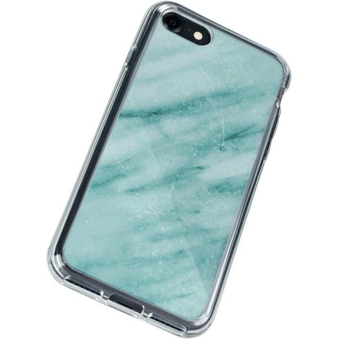 Turquoise Marble iPhone SE (2nd & 3rd Gen) Clear Case