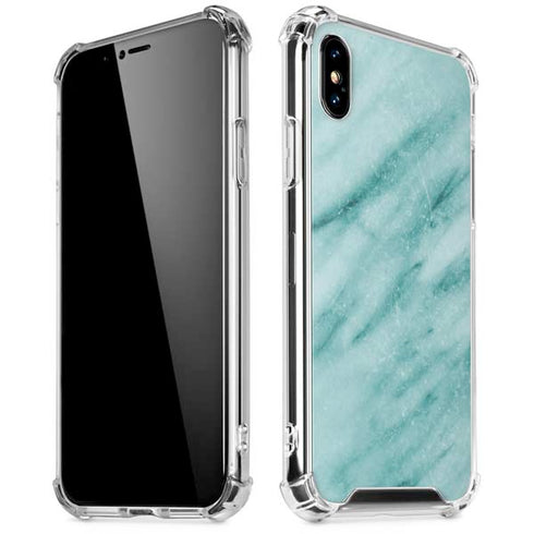 Turquoise Marble iPhone XS Max Clear Case
